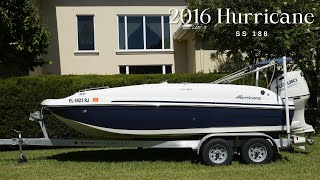 2016 Hurricane SunDeck Sport 188 OB  Blue Top Yachting [upl. by Nerissa669]