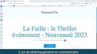 Télécharger La Faille Franck Thilliez livres pdf 2023 [upl. by Deena]