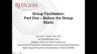 Group Facilitation Part 1 [upl. by Mylo]