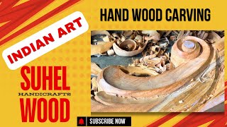 Wood Carving Tutorial  Suhelwoodhandicrafts [upl. by Gerrilee]