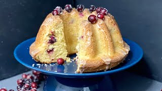 Joghurt kuchen Rezept mit Orangen  cranberries sehr saftig und lecker [upl. by Ginger]