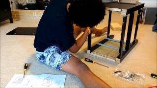 Assembling an IKEA 2 drawer nightstand HEMNES [upl. by Adneram]