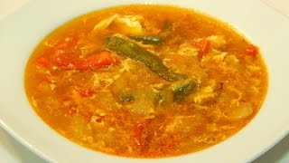 Receta fácil y rápida de sopa de pimientos [upl. by Ninnahc]