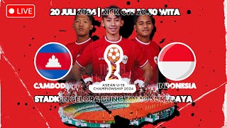 AFF U19 KAMBOJA VS INDONESIA  MERDEKA BERSUARA [upl. by Grof]