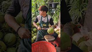 Master of cutting coconuts fruit with great speed  Fruit Cutting Skills [upl. by Ekyt]