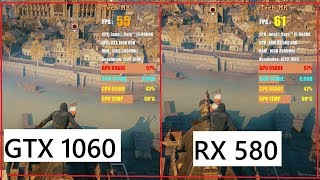 AMD RX 580 Vs GTX 1060 6GB  Assassins Creed Unity  Ultra Settings [upl. by Watkin391]