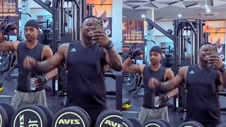 HARMONIZE NA IBRAAH WAMEINGIA GYM LEO WAME WAFURAHISHA MASHABIKI ZAO KWA KUWA PAMOJA [upl. by Enaerb]