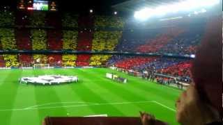 Barcelona vs Milan 40 12032013 Anthem mosaic [upl. by Gregorius833]