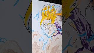 Gohan kamehameha 💀 goku dragonball drawing [upl. by Xanthe525]