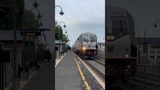 Rare NJT 4001 PL42AC leads NJT 5431 at DunellenNJ trains trainspotting shorts [upl. by Ellehcil]