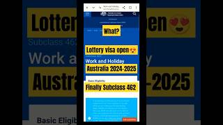 Australia work and holidays visa subclass 462 australia australianews australiaworkvisa [upl. by Pietrek]