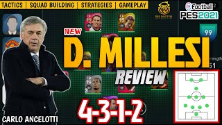 NEW D MILLESI 4312 COUNTER ATTACK MANAGER REVIEW  MANUAL SWITCHING GAMEPLAY IN PES 2021 MOBILE [upl. by Adnertal845]