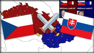 Czechia Vs Slovakia  CzechoSlovakian war alternate war scenario [upl. by Eloccin255]