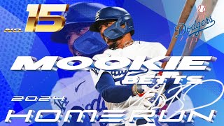 Mookie Betts awesome☆3R Homerun【15】Highlights dodgers ムーキーベッツ渾身の3ランホームラン15号 MLB [upl. by Anelem]