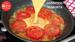 MUTLAKA DENEYİN ⁉ DOMATES VE YUMURTA KOLAY KAHVALTI 🍳 PRATİK VE EKONOMİK ✅ NEFİS KAHVALTILIK TARİF [upl. by Camala]