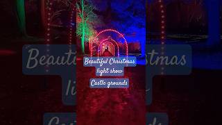 Castle Christmas light show hevercastle Castle lights show Christmas [upl. by Erreid]