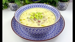 KäseLauchSuppe mit Hackfleisch [upl. by Idnyl]