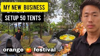 My new business setup 50 tents ⛺️  orange 🍊 festival  why not success in life 🥲 [upl. by Giovanni]