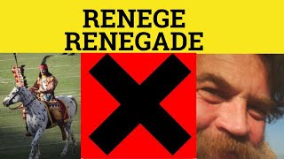 🔵 Renege vs Renegade  Renege Meaning  Renegade Examples  GRE 3500  Renege or Renegade [upl. by Etnemelc]