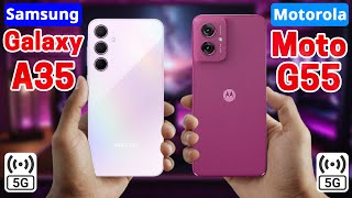 Samsung Galaxy A35 Vs Motorola Moto G55  Specs Comparison  Which Ones Better [upl. by Ibot327]