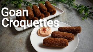 Goan Mince Croquettes  Goan Party Snacks  Finger food [upl. by Erdnassak]