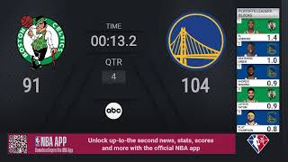 Celtics  Warriors  Game 5  2022 NBAFinals Presented by YouTube TV Live Scoreboard [upl. by Audres243]