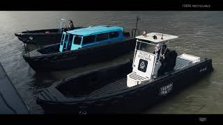 Tideman Boats RBC 900 2ES fully electric HDPE Patrol  Survey Boat [upl. by Halil106]