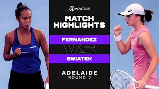 Leylah Fernandez vs Iga Swiatek  2022 Adelaide 500 Round 2  Match Highlights [upl. by Jorin]