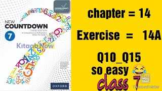 oxford new countdown book 7 third edition  chapter 14  Exercise 14 A  Q10Q15 solved [upl. by Conall]