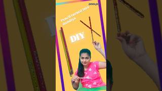 DIY DandiyaHow To Make A Dandiya At Home shorts navratri diy dandiya youtubeshorts [upl. by Rialc]