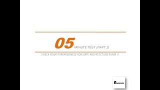 GATE ARCHITECTURE MOCK TEST 01 [upl. by Slorac305]