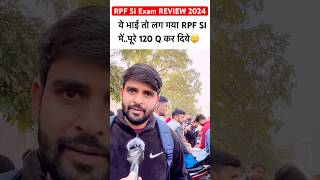 RPF SI Exam Review 2024  rpf si today exam analysis🔥rpfsi2024 ytshorts youtubeshorts viral [upl. by Radnaxela]