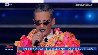 Sanremo 2021 Fiorello mattatore sul palco  La Vita in Diretta 03032021 [upl. by Liesa]