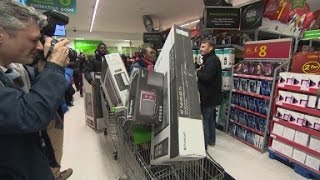 Black Friday shopping invades British stores [upl. by Butterfield]