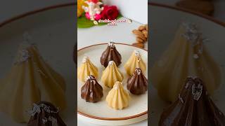 CHOCOLATE AND COCONUT MODAKS🫶🏻♥️ recipe trending chocolate modak ganeshchaturthi [upl. by Anahsat]