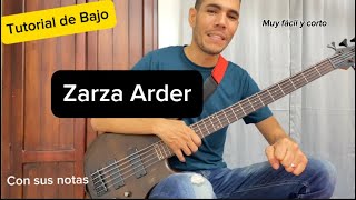 Zarza Arder  Tutorial de Bajo jordanmateooficial [upl. by Ianaj]