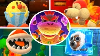 Yoshis Woolly World  All Bosses No Damage [upl. by Anyl369]