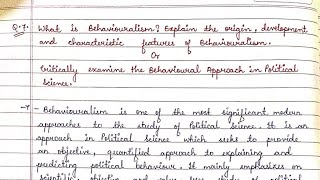 Behaviouralism  Behavioural Approach in Political Science  Core 13  Sem 06  BA Political Science [upl. by Ribble]