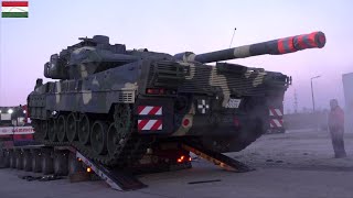 Hungary received three more Leopard 2A7HU main battle tanks [upl. by Carmelle]