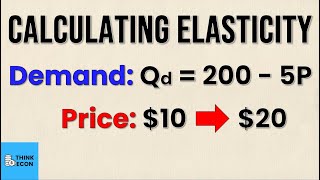 Calculating Elasticity of Demand GIVEN A CHANGE IN PRICE  Think Econ [upl. by Eldridge]