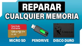 REPARAR una Memoria Dañada SIN FORMATEAR  Pendrive USB y Micro SD que No aparece [upl. by Eedyaj232]