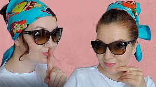 15 EASY silk scarf hairstyles How to wear a silk scarf as a headband Hair scarf tutorial [upl. by Yznel]