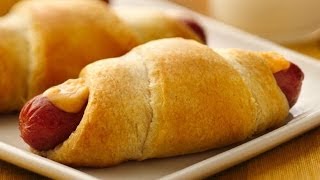 Pigs In Blankets Recipe Using Pillsbury Crescent Rolls [upl. by Aynwad]