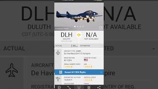 De Havilland Vampire plane aviation flightradar24 shorts rare [upl. by Loreen91]