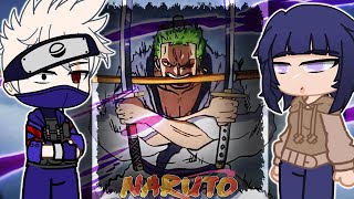 Naruto friends react to Naruto as Roronoa Zoro  Gacha React [upl. by Kirwin]