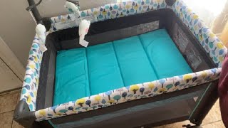 Pamo Babe Portable Crib for Baby Portable Baby Playpen Review Quality isn’t the best but works wel [upl. by Ted552]