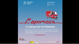 LAperossa in piazza per la Palestina Roma 21 gennaio 2024 [upl. by Charmine]