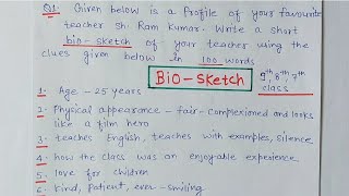 BIOSKETCH FOR CLASS 9TH 8TH 7TH AND 6TH [upl. by Nebe]