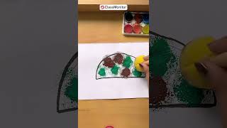 Easy Turtle Craft Painting 🐢  Fun DIY for Kids shorts paintingtutorial [upl. by Thorma656]