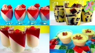 4 Gelatinas fáciles para mesa de postres o negocio Recopilación  Aprendiendo a cocinar [upl. by Orthman998]